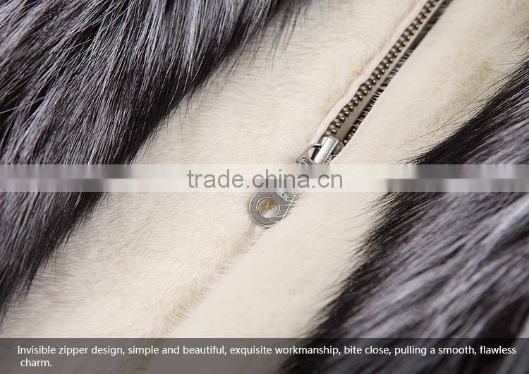 factory sale animal fur mink vest fox fur vest for ladies