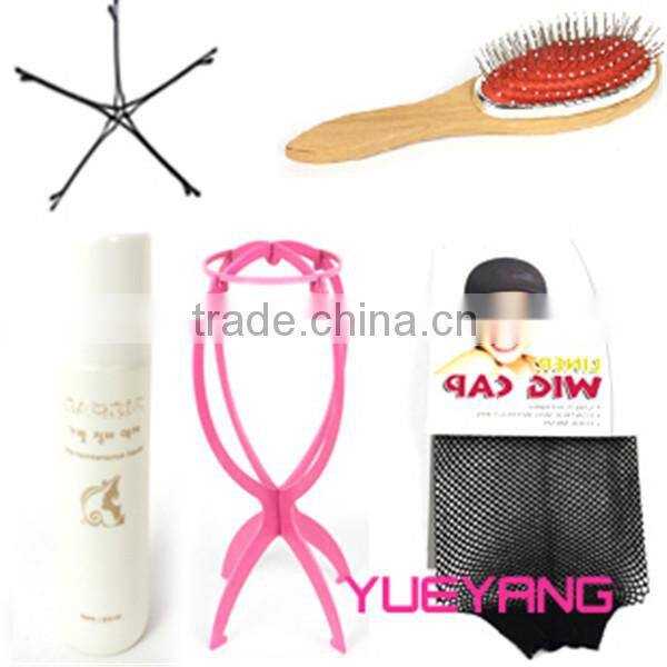 High Quality Wig Hair Extension Loop Brush with Wooden Bar