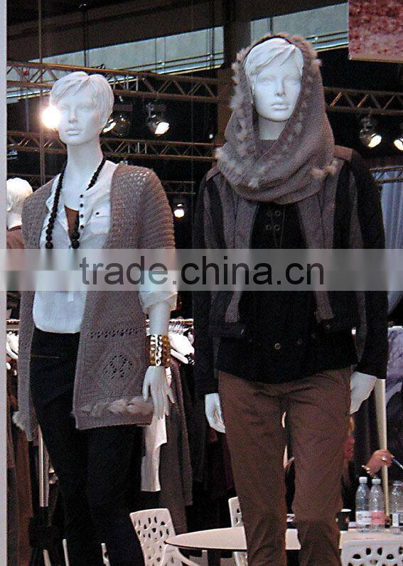 1M rabbit fur strips for garment accessory