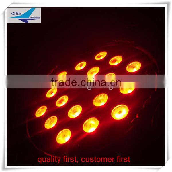 2015 hot sale feituo stage light enough power 18x10w rgbw china led par cans or led par 64