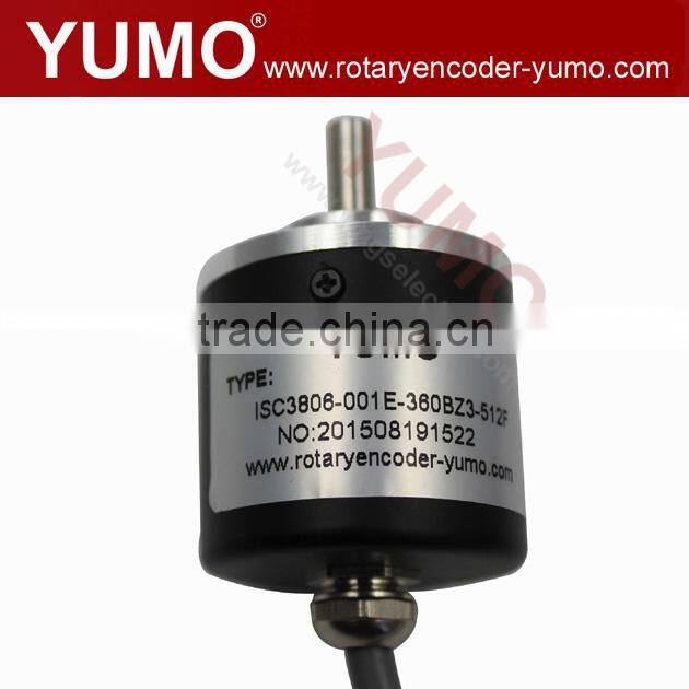 ISC3806 6mm 360ppr ABZ phase 5V 12V push pull Bottom outlet Solid shaft incremental rotary encoder cnc machine encoder