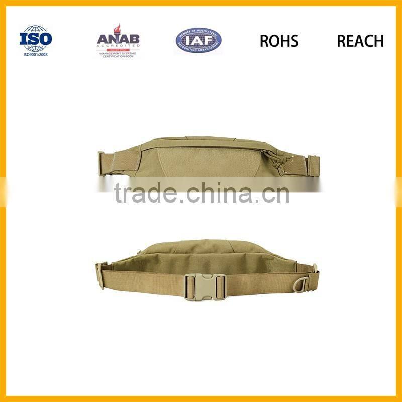 Khaki Canvas Messenger Fanny Waist Hiking Pack bag ,small running bag