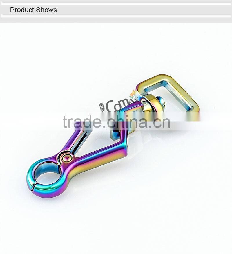 New Design Fashion Rainbow Color Metal Swivel Snap Hook For Clutch Bag