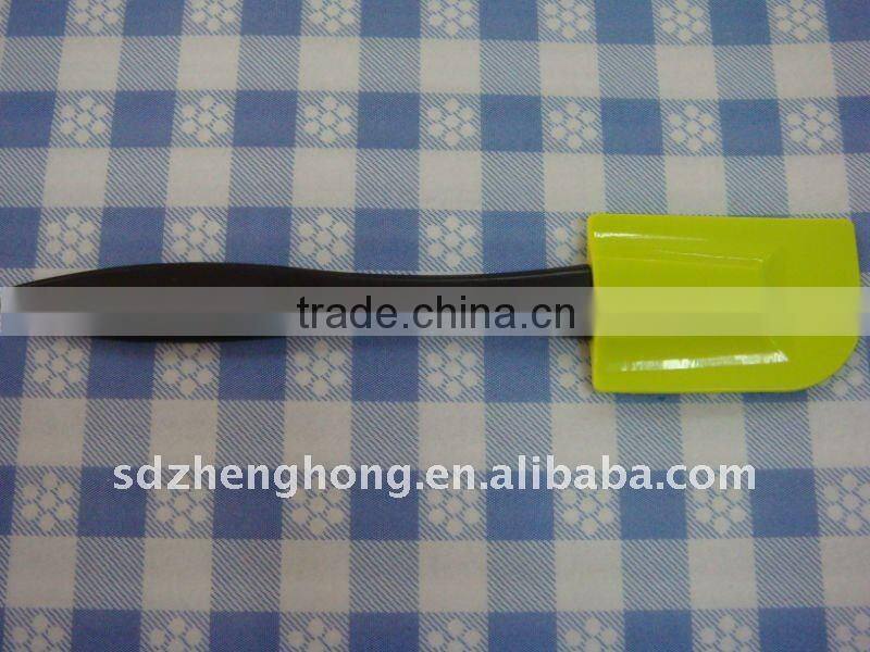 Heat resistant silicone kitchen utensil tool spatula set with plastic handle