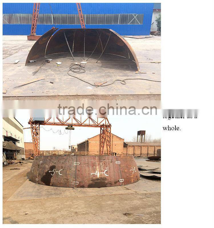 S shaped spherical heads cap for the hot-blast stove