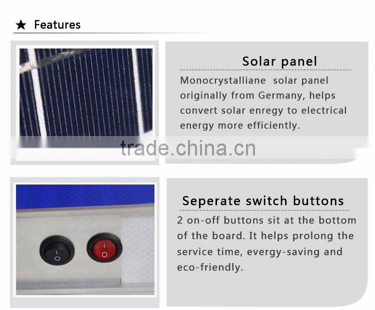 China Manufacturer Solar Powered Use Correct Lane Sign Board Road Safety Light