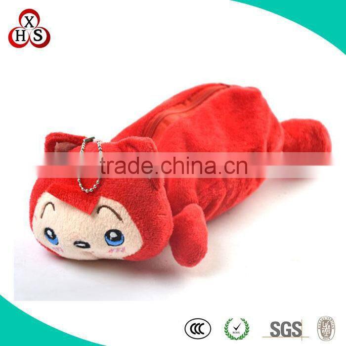 OEM High quality custom fashion plush animal pencil case toys