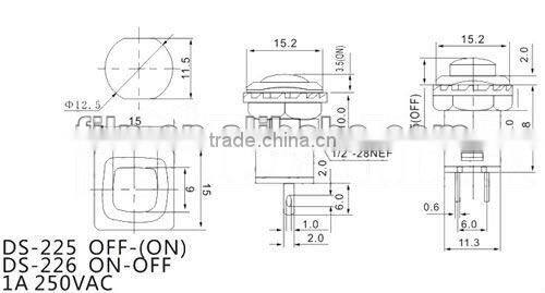push button switch remote selector YL6-14 lamp