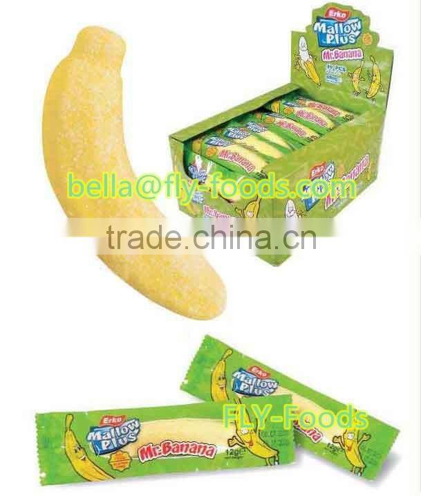 Funny Mr. Banana Mallow Plus Wholesale Halal Marshmallow