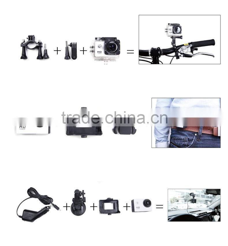 fhd 1080p Factory wholesale Mini 2.0inch Action 4k Waterproof Sports camera