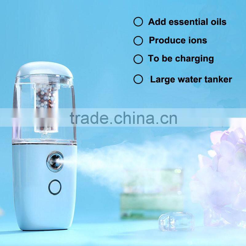 Nano Vapor Facial Steamer Handy Portable USB Nebulizer Facial Cleans tightens Mist Sprayer Skin Care Machine