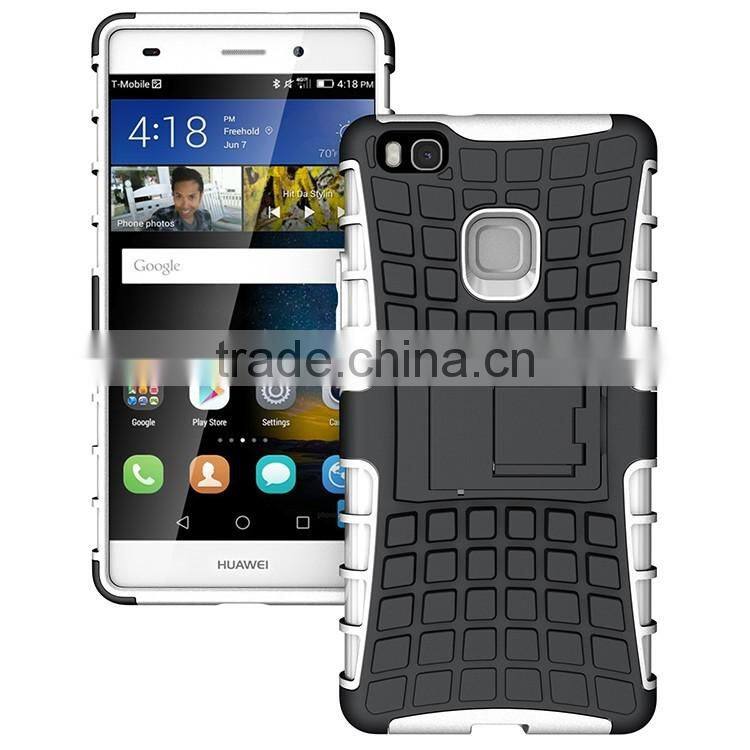 For HUAWEI P9 Lite Armor CASE Heavy Duty Hybrid Rugged TPU Impact Kickstand Hard Cover ShockProof Case
