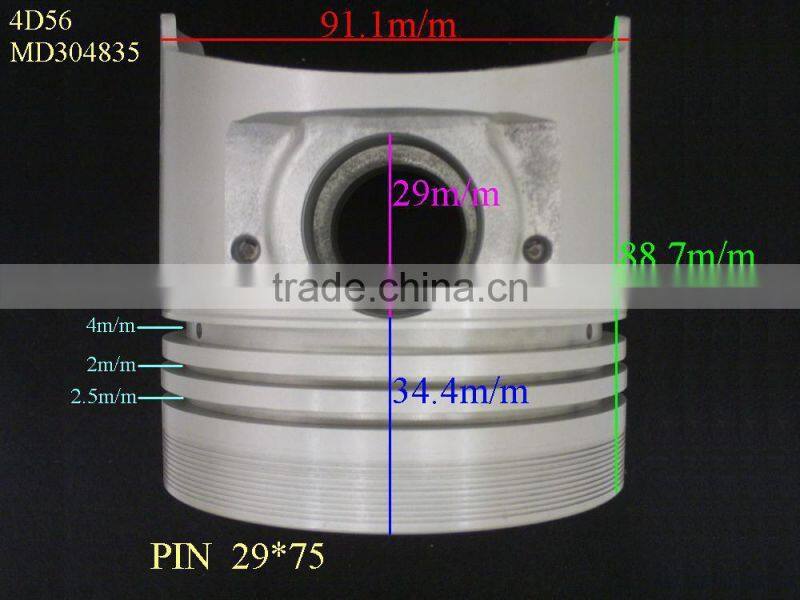 High quality 91.1mm piston for 4d56 engine