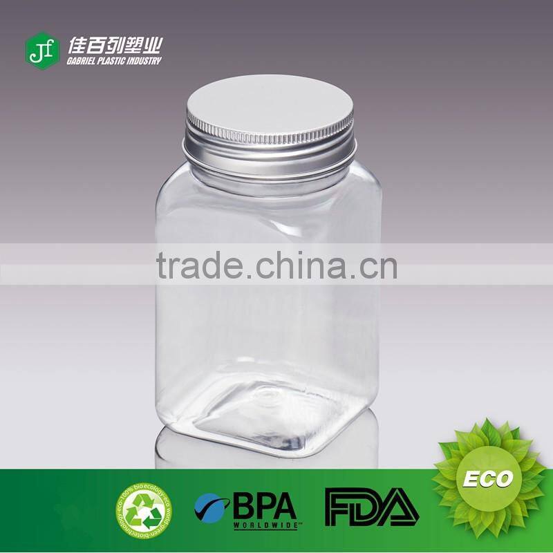 2016 New style round shape pet cosmetic jar with screw cap