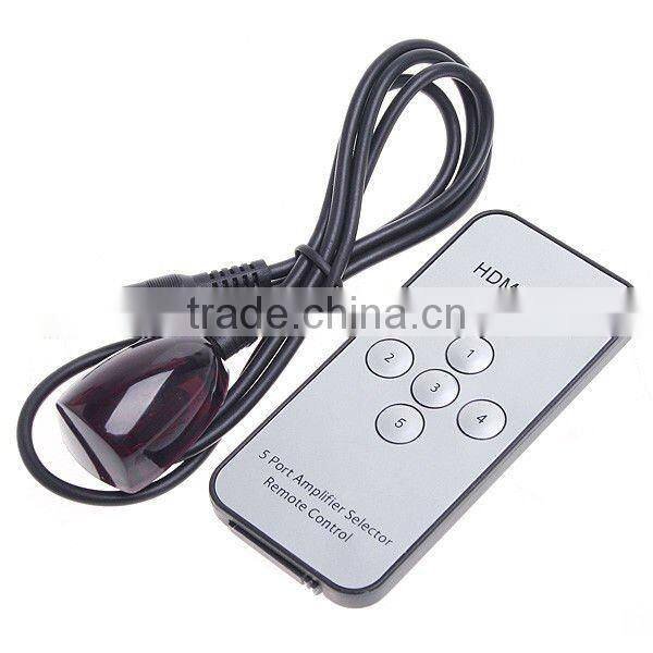 5 Port 1080P Video HDMI Switch Switcher Splitter for HDTV PS3 DVD with IR Remote