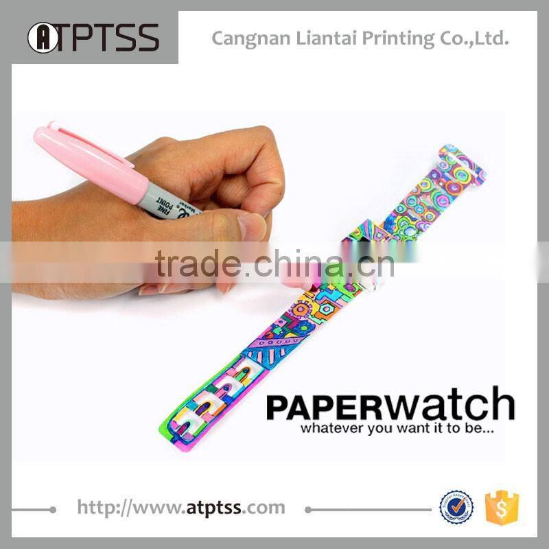 DIY hot selling tyvek paper watch for kid