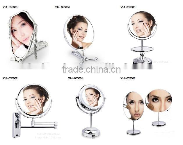 LED Wall Mount Mirror, Satin Nickel LED wall makeup mirror