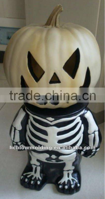 OEM blow molding large Terror Halloween Pumpkin Head plastic PE Halloween decoration
