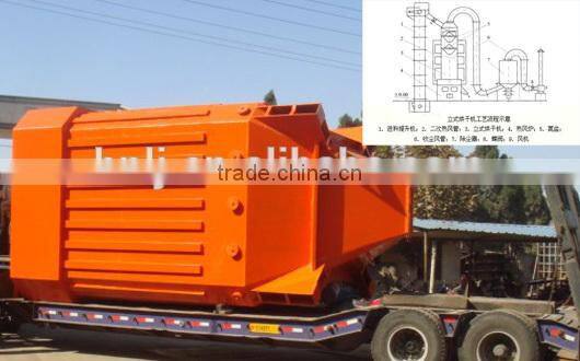 Vertical dryer for coal briquette