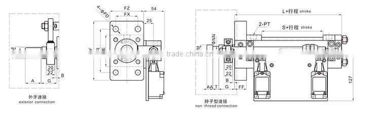 Dongguan JULY good quality made car lift hydraulic cylinder for crane