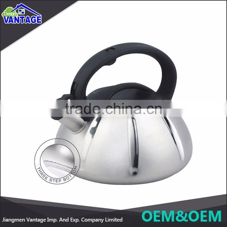 Wholesale high quality whistle kettle 1.5 / 2.0 / 2.5 / 3.0 / 3.5 / 4.0L stainless kettle