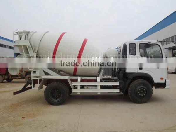 130hp 4*2 SINOTRUK Wang Brand Cement Mixing Truck 4 m3