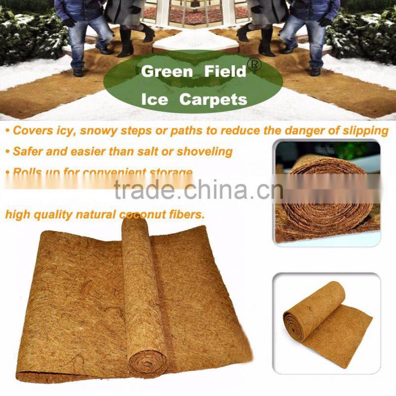 2017 new coconut fiber snow ice carpet mat non slip carpet