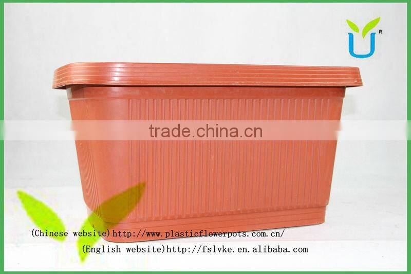 Rectangular PP plastic flower pot for planter