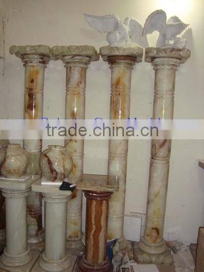 NATURAL WHITE ONYX COLUMNS PILLARS