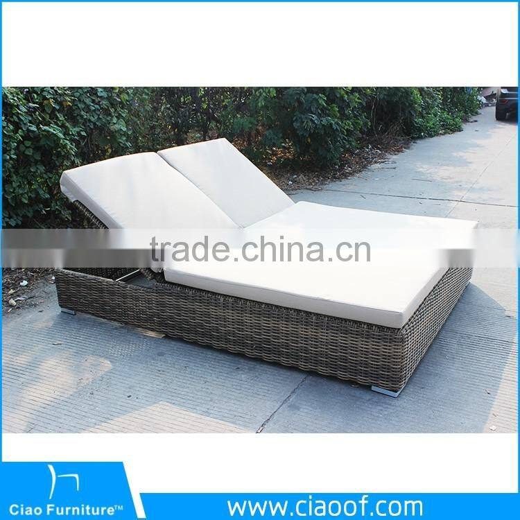 Best Selling UV-Proof Rattan Outdoor Double Lounger