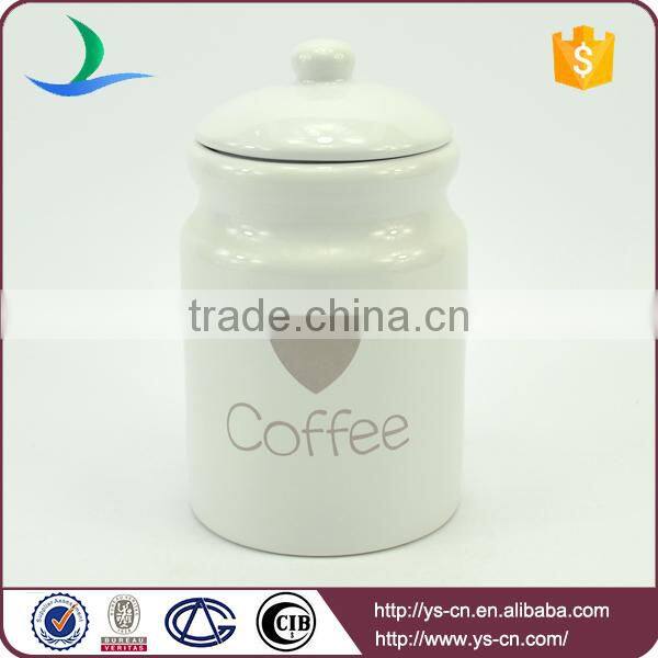 2015 Modern love decal ceramic coffee sugar tea canisters
