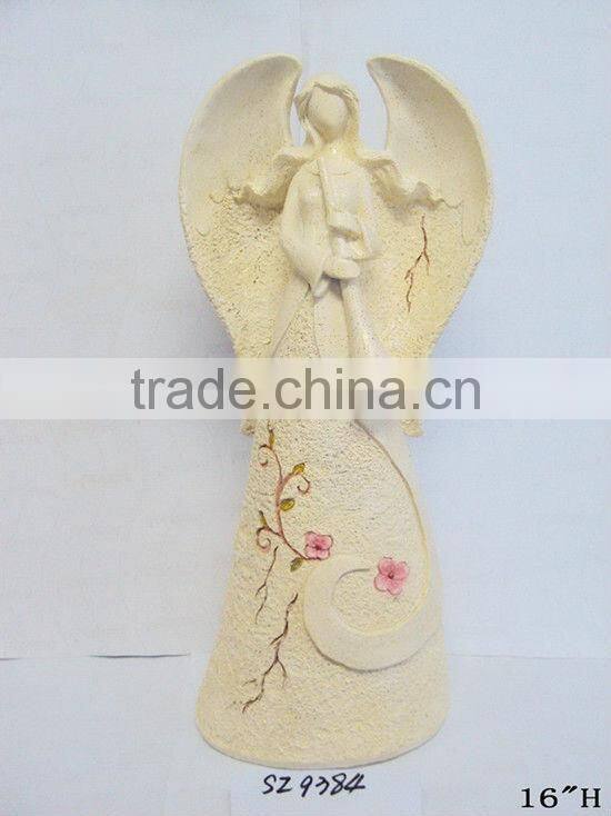 Resin fairy with a snail statue sculpture