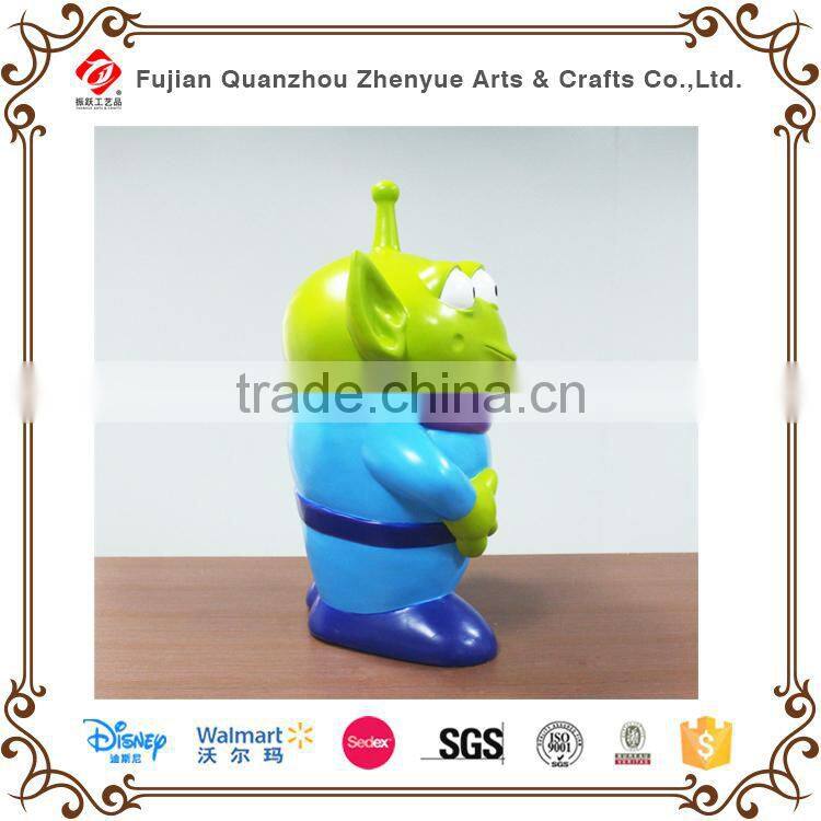 2015 Customized resin alien cartoon statue for garden decor