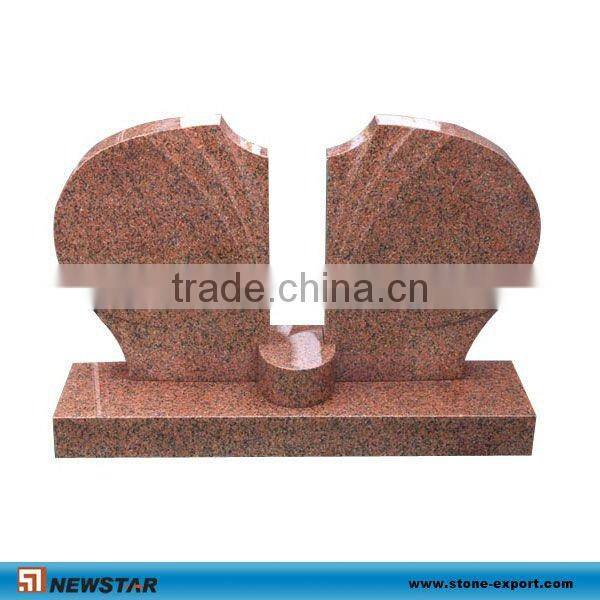 Surf white granite tombstone