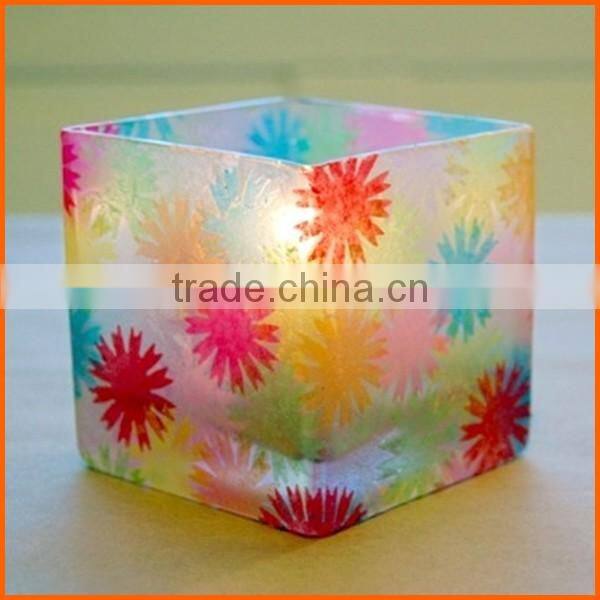 Hot selling factory price candle holder glass