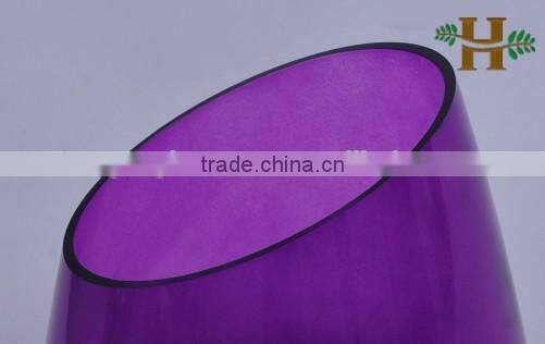 Lavender Oblique Glass Bowl Lantern Vase