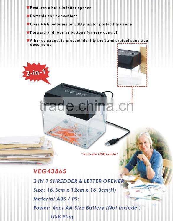 2 in 1 shredder&letter opener