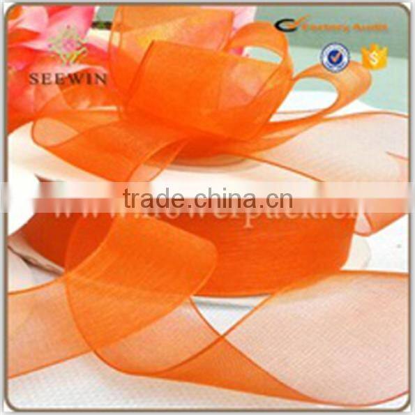 transparent organza fabric ribbon for decoration