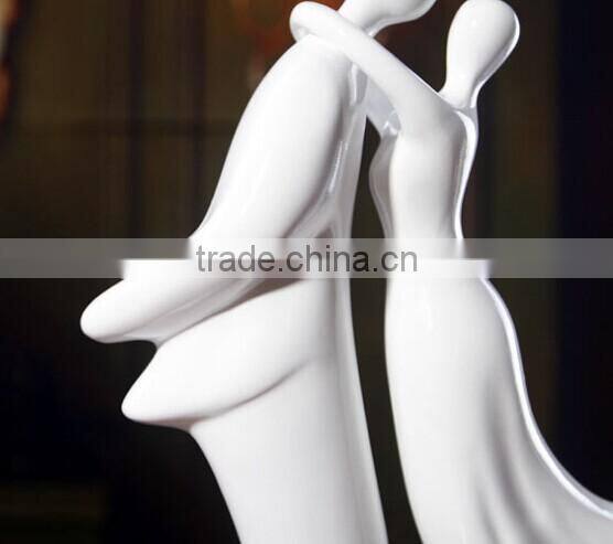 Wedding gift imitation ceramic unpainted resin figurines