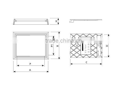 EN 1563 cast iron square cast iron Water meter boxes
