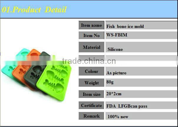 Fish muffin case silicone ice mould mold baking pan tray ice freeze party drink mould jelly mold cube maker