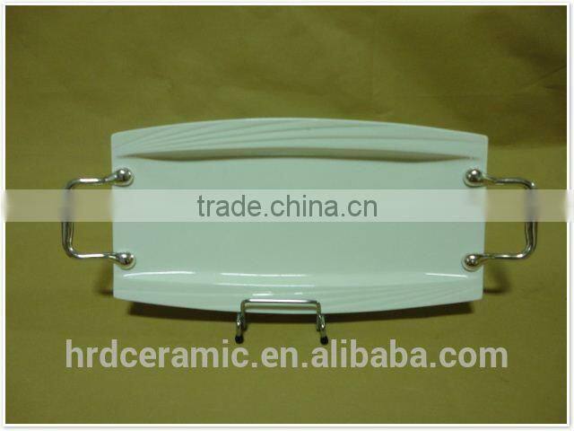 New style stock ceramic ozone plate with Metal handle