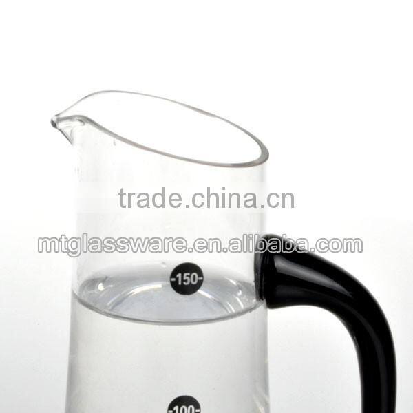 Hot sale 150ml glass measuring cup glass wine decanter with handle