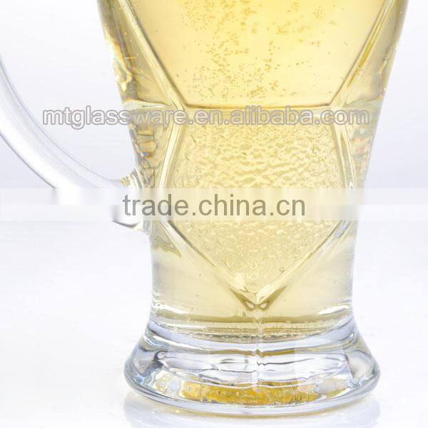 Foot ball world cup beer glass with handle