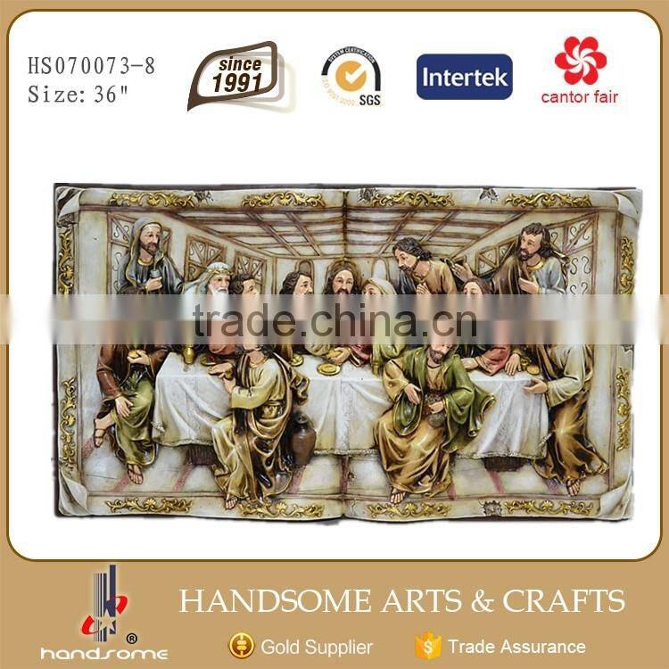 36 Inch Resin Religious Gift Home Decoration Last Supper Sculpture Wall Hanging