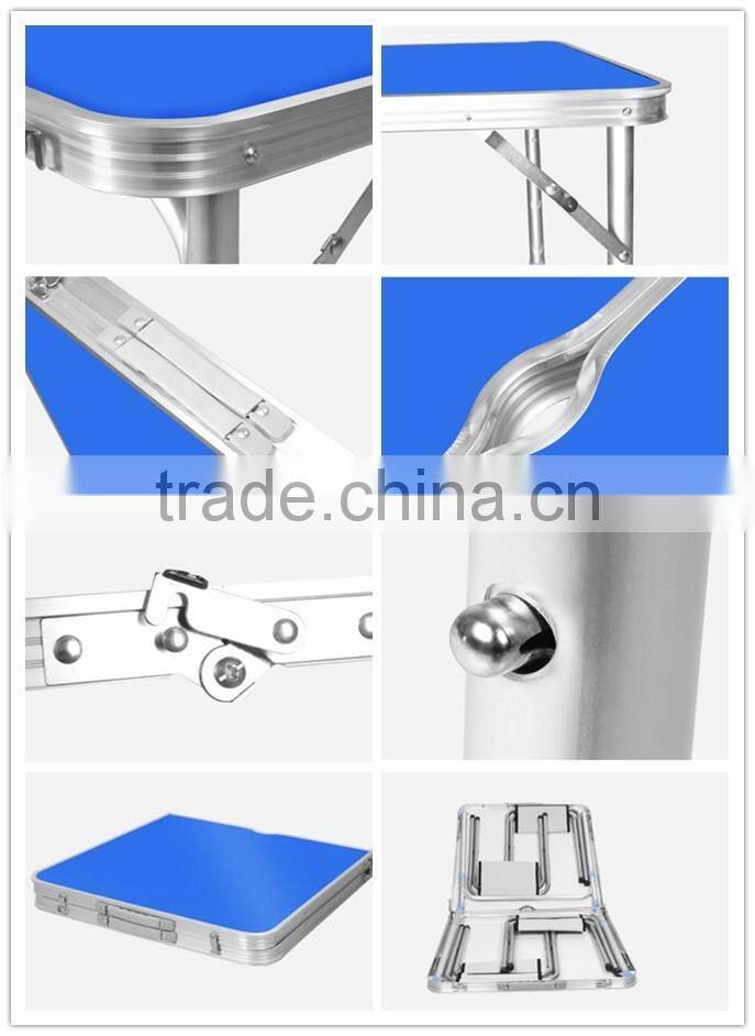 Outdoor adjustable height folding table and chairs for picnic, party, camping