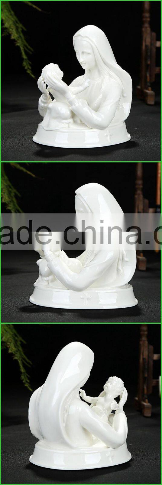 Mary mother of baby jesus statue