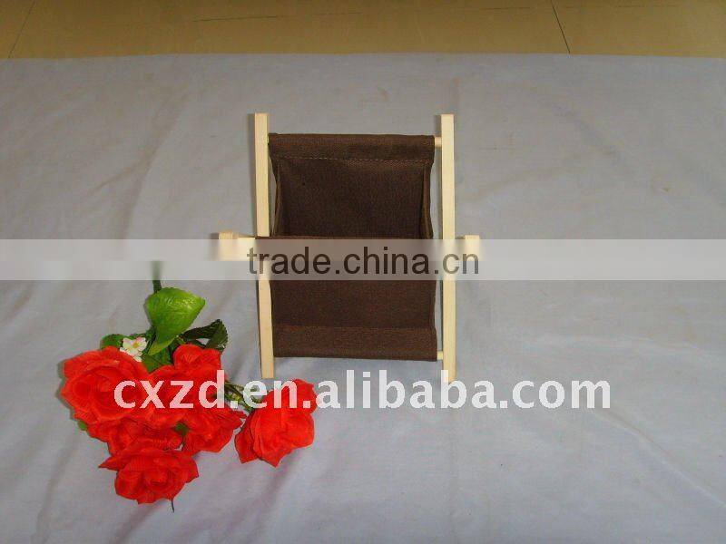 FABRIC MAGAZINE HOLDER,CLOTH MAGAZINE RACK,WOODEN WITH CLOTH MAGAZINE FRAME