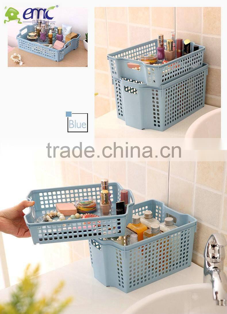 emc creative plastic storage basket, stackable storage basket
