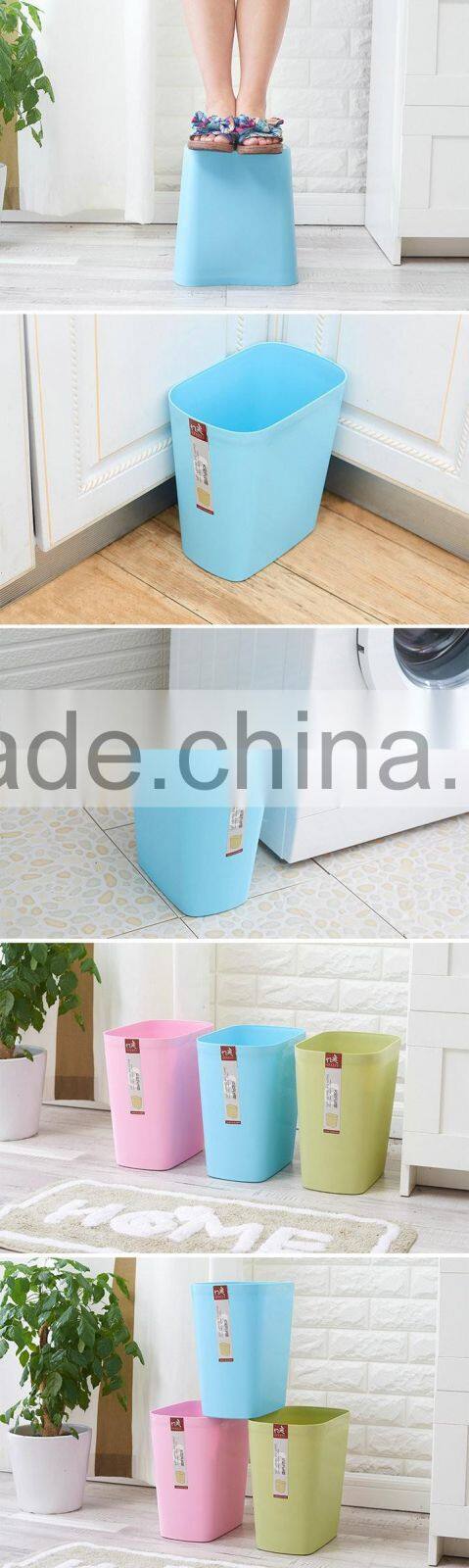 Square plastic dustbin, plastic wastebin, trash can